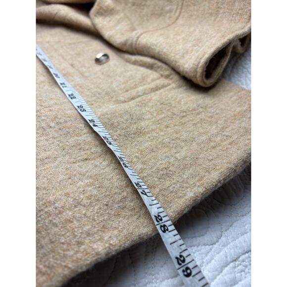 Chico's Wool Swing Jacket Women's Size 2/Large Arabian Camel Full Zip Pockets - Picture 5 of 6